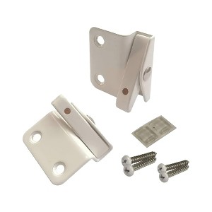 Brixwell 50-1363sbw Double Hung Vent Lock Single Action Retro Fit Set White Finish Pair - 1 of 4