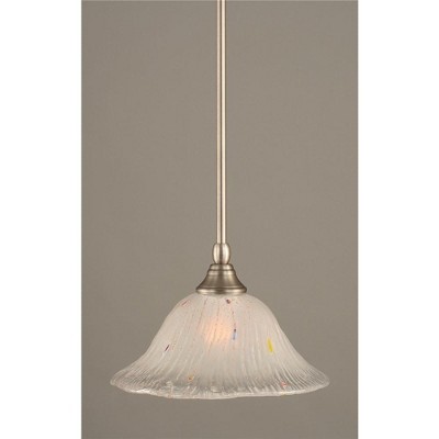 Toltec Lighting Any 1 - Light Pendant in  Brushed Nickel with 10" Frosted Crystal  Shade