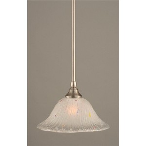 Toltec Lighting Any 1 - Light Pendant in  Brushed Nickel with 10" Frosted Crystal  Shade - 1 of 1