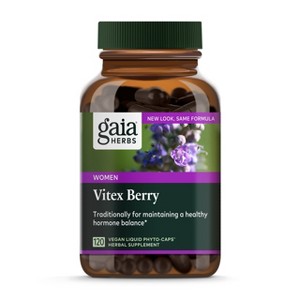 Gaia Herbs Vitex Berry (Chaste Tree) - Supports Hormone Balance & Fertility for Women - 120 Vegan Caps - 1 of 4