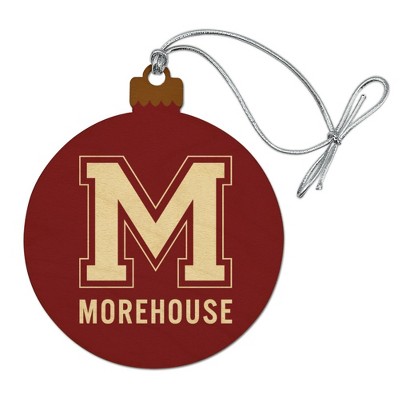 Morehouse College Primary Logo Wood Christmas Tree Holiday Ornament