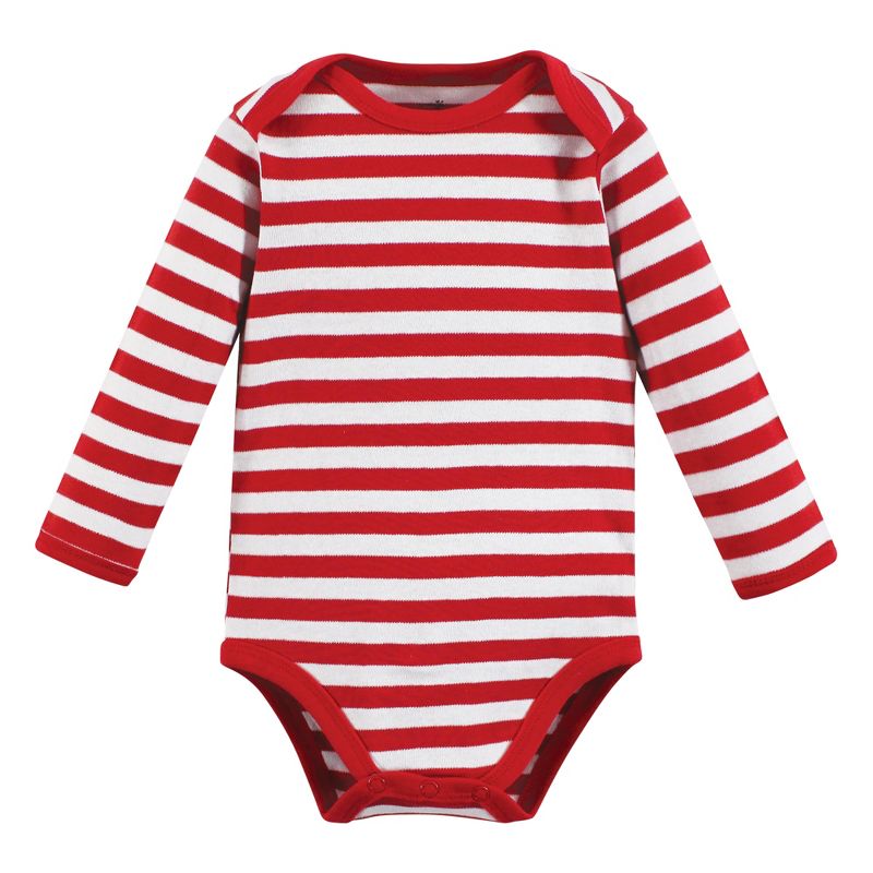 Touched by Nature Unisex Baby Organic Cotton Long-Sleeve Bodysuits, Christmas Cookies, 4 of 6
