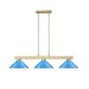Cobalt 3-Light Billiards Light with Conical Metal Shades - Perfect for Game Rooms - 4 of 4