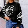 Women's Khaki/Black Long Sleeve Turtleneck Sweater - Cupshe - 3 of 4