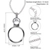 Unique Bargains 3X Magnifying Glass Necklace for Women Reading Gift Jewelry - 2 of 4