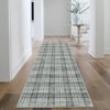 All-Polyester Pearl Velvet Cotton TPR Washable Foldable Back Printed Carpet - Irregular Checkered Design, Easy to Clean - 4 of 4
