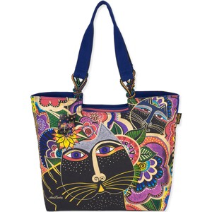 Laurel Burch Shoulder Tote 21"X5"X15"-Carlotta's Cats - 1 of 1