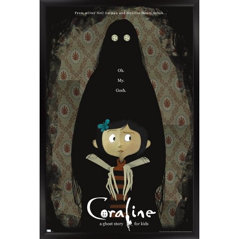 Trends International Coraline - Ghost Story One Sheet Framed Wall Poster  Prints Black Framed Version 14.725 x 22.375