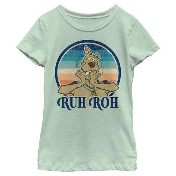 Girl's Scooby Doo Ruh Roh Retro Circle T-Shirt