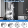 Shower Panel Tower System, Stainless Steel Shower System, 6 In 1 Shower Faucet Set, LED Rainfall Shower Panel Tower, Rainfall, Waterfall, Silver - 2 of 4