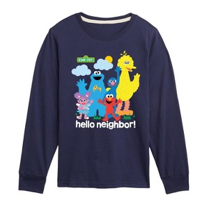 Boys' - Sesame Street - Hello Neighbor Long Sleeve Graphic T-Shirt - 1 of 3