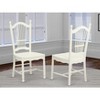HomeStock Rustic Retreat Dining Chairs - Slat Back Wood Seat Kitchen Chairs, Set of 2 - 2 of 3
