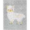 Unique Loom Whimsy Kids Llama Animal Indoor Woven Area Rug - 2 of 4