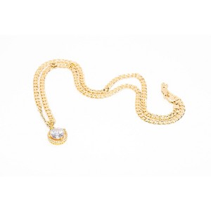 Aria Jeweler Inc Chain with Round Diamond Pendant - 1 of 3
