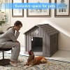 Kumasinova 31"/38" Weatherproof Dog Crate with Ventilation Design,Spacious Small/Medium Dog Crate for Indoor&Outdoor Use,Durable Dog Kennel Furniture - 3 of 4