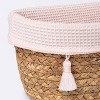 Natural Weave Oval Storage Bin with Waffle Weave Liner - Cloud Island™ - 3 of 4
