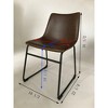NicBex Set of 2 Dining Chairs with Faux Leather Seat and Metal Frame,Armless Chairs for Kitchen,Living Room - 3 of 4