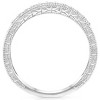 Pompeii3 1/4ct Vintage Diamond Hand Engraved Wedding Anniversary Ring 14K White Gold - 4 of 4