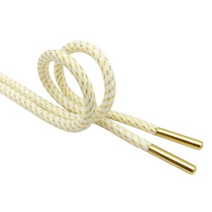 INSPIRE CHIC Round Metallic with Metal Tips for Athletic Shoes Boot Shoelaces 2 Pairs - 1 of 3