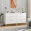 3 Drawer Dresser for Bedroom, Closet, Modern Bedroom Dresser with Gold Handles, Wooden Chest Drawer - 4 of 4