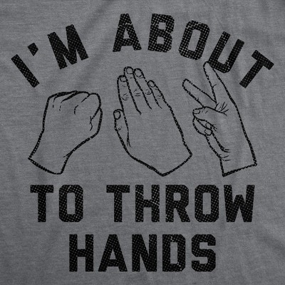 Мужские футболки Crazy Dog T-Shirts, Inc. Mens Funny T Shirts Im About to Throw Hands Sarcastic Rock Papers Scissors Graphic Novelty Tee for Men - Crazy Dog Men's T Shirt With Sarcastic M — фото 2