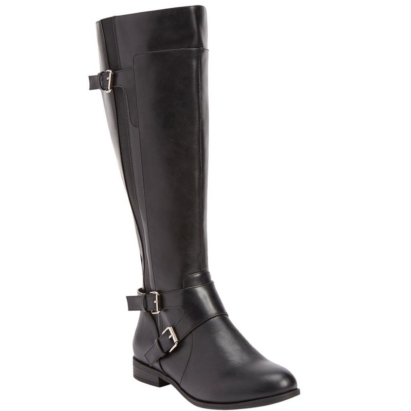 Comfortview Wide Width Whitley Wide Calf Boot Tall Knee High Women's Winter Shoes, 1 of 2