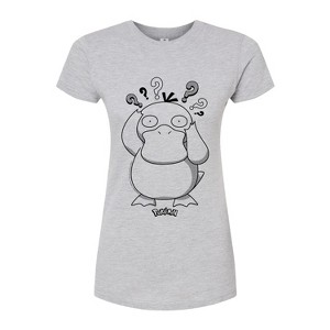 Women's - Pokémon - Psyduck Pattern Fitted Graphic T-Shirt - 1 of 3