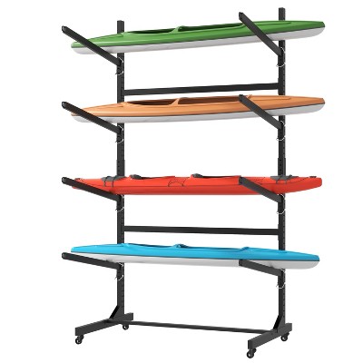 Dexmalle Freestanding Kayak Storage Rack – Holds 4 Kayaks