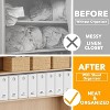 8-Pack Bed Sheet Organizers and Storage, Foldable Sheet Organizers for a Linen Closet, White - 2 of 4
