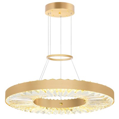 CWI Lighting Bjoux LED Chandelier With Sun Gold Finish