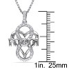 EVERLY JEWELRY | Sterling Silver Diamond Infinity Heart "Mom" Pendant with Chain - 4 of 4