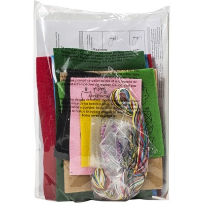 Gingerbread Dreams Felt Christmas Stocking Kit with Embroidery