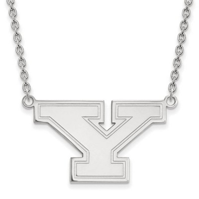 Black Bow Jewelry 14k White Gold Youngstown State Penguins NCAA Necklace 18 Inch