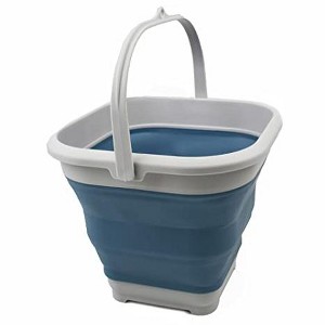 SAMMART 5.5L (1.4 Gallon) Collapsible Square Handy Bucket/Foldable SquareWater Pail/Portable Tub with Handle. - 1 of 4