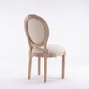 Sapphtopaz French Style Wooden Dining Chairs Set of 2, Solid Wood Frame Accent Chairs, Linen Fabric Kitchen Chairs for Dining Room, Kitchen - 2 of 4