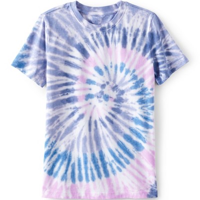 Women's Graphic Rock Band T-Shirt in Black Banded Tie Dye