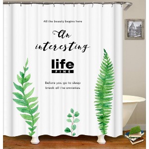 An Interesting Life Shower Curtains for Bathroom Waterproof Fabric Bath Curtain Durable Soft Stylish Bathroom Decor 72x72 Inch - 1 of 1