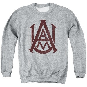 Alabama A&M University Official Distressed Primary Logo Adult Crewneck Sweatshirt - 1 of 4