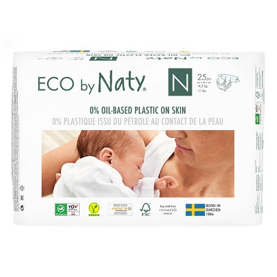 Eco by Naty 4pk Premium Disposable Diapers for Sensitive Skin - Newborn