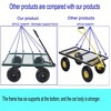 Steel Garden Cart Heavy Duty 550 Lbs Capacity With Removable Mesh Sides Utility Metal Wagon With 180° Rotating Handle Perfect For Garden - 4 of 4