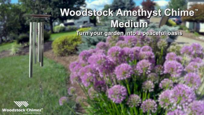 Woodstock Windchimes Woodstock Amethyst Chime , Wind Chimes For Outside, Wind Chimes For Garden, Patio, and Outdoor Décor, 21"L, 2 of 10, play video