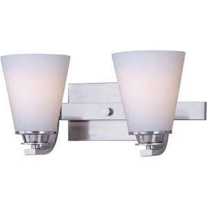 Maxim Lighting Conical 2 - Light Vanity in  Satin Nickel - 1 of 2