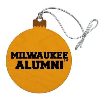 University of Wisconsin Milwaukee Official Panthers Alumn Wood Christmas Tree Holiday Ornament