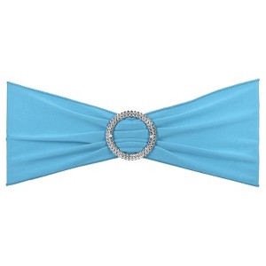 Unique Bargains Polyester Wedding Decoration Stretch Chair Sashes Bows 10 Pcs - 1 of 4