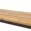 Modern  Wood and Metal Ottoman Bench with Minimalist Design and Sturdy Frame for Outdoor Spaces -3irtyhousy - 3 of 4