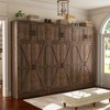 Besiost Farmhouse Kitchen Storage Cabinet with 4 Barn Doors, 71" Tall Kitchen Pantry Cabinet with Shelves - 3 of 4