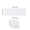 Unique Bargains Stretchy Cotton Blend Sweat Absorbing Sport Headband Wristband White 3 pcs - 4 of 4