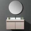 KWPZQEB Marble Vanity Top, with Undermount Rectangular Middle Sink and 4" Height Backsplash, 1 Predrilled Centerset, Carrara white with veins - 4 of 4