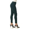 Rekucci Women's Pull-On Slim Ankle Pants with Faux Snaps – Stretch Comfort Waistband & Chic Office Style - Hunter Green, 18 - 2 of 4