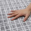Checkered Easy Jute, Super Soft Rug for Bedroom, Soft Shaggy Plush for Bedroom Dining Room Non-Slip Stain Resistant Under Table Rug - 4 of 4